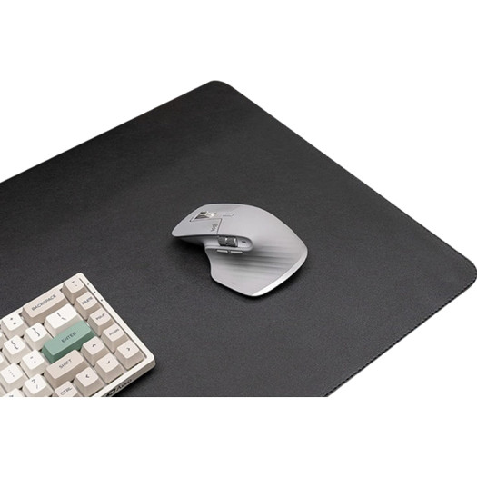BLACK Desk Mat, Large Mouse Pad, Cute, 31.5 x 15.7 inches (80 x 40 cm), PU Leather, Keyboard Mat, Quiet, Stylish, Easy to Clean, Desk Mat, Office, Stain Resistant, Unisex, Computer Mat, Washable Surface, Easy to Clean, Color, Table Mat